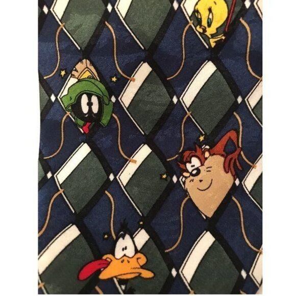 Looney Tunes Mania Vintage Cartoon Necktie Warner Brothers Bugs Bunny 60"x4" - Picture 2 of 7